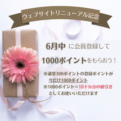 1000ポイントプレゼント