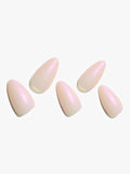 pink almond manicure