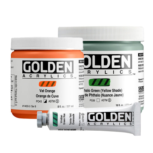 Golden Heavy Body Acrylic Paint - Fluorescent Magenta 16 oz Jar