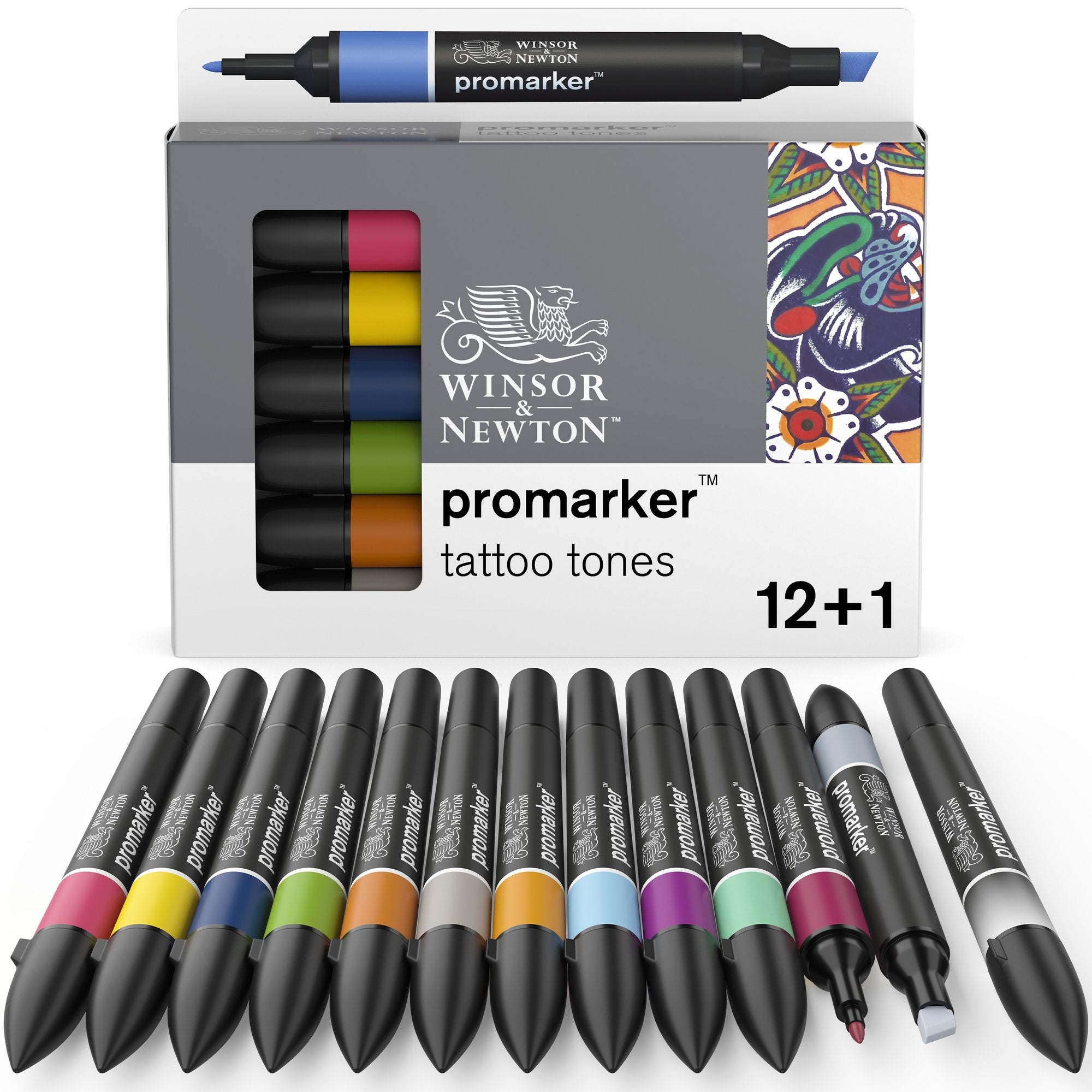 Winsor & Newton Promarker Set of 12 Tattoo Tones – Opus Art Supplies