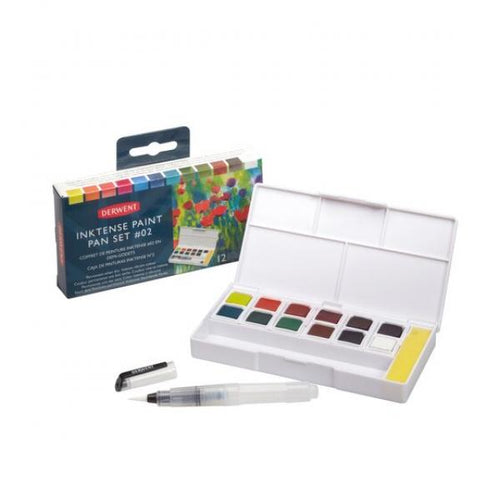 Derwent Metallic Watercolor Paint 12-pan Set - Meininger Art Supply