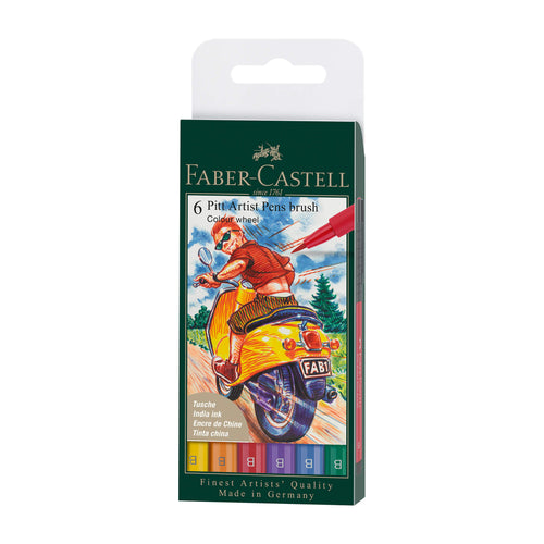 Faber-Castell : Pitt : Artists Brush Pen : Set of 12 : Bright Colours