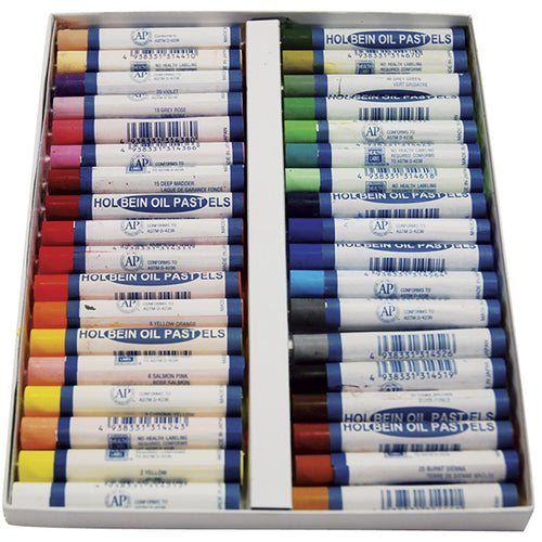 Holbein Academic Oil Pastel Set - Assorted Colors, Set of 48