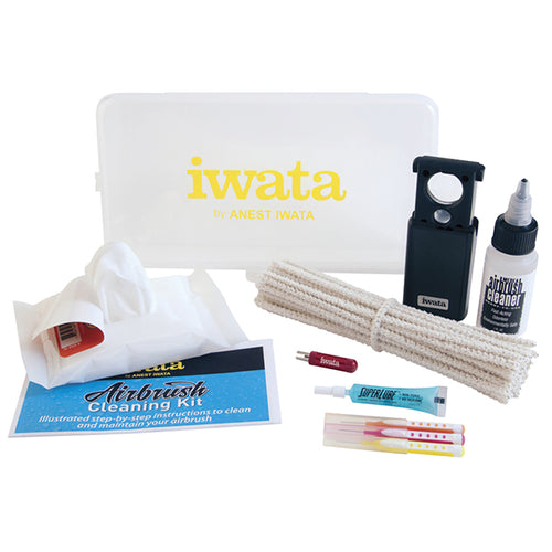 Iwata® Airbrush Cleaning Station With 10 Brushes and Fume-Free Pot.