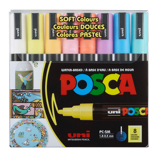 POSCA Marqueurs métalliques, extra-fin, PC1MR, 8 marqueurs