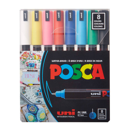 Set 8 Marcadores Pintura Posca Mop'r Pcm 22 Punta 3 A 19 M