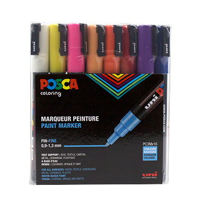  29 5M Medium Posca Markers with Reversible Tips, Set of  Acrylic Paint Pens for Art Supplies, Fabric Paint, Fabric/Art Markers :  Office Products
