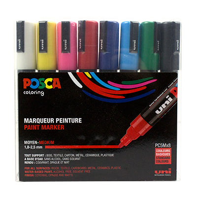 POSCA Ultra Fine PC-1MR Art Paint Marker Pens Drawing Drafting Coloring  Poster Markers Glass Fabric Stone Metal Paper Terracotta 