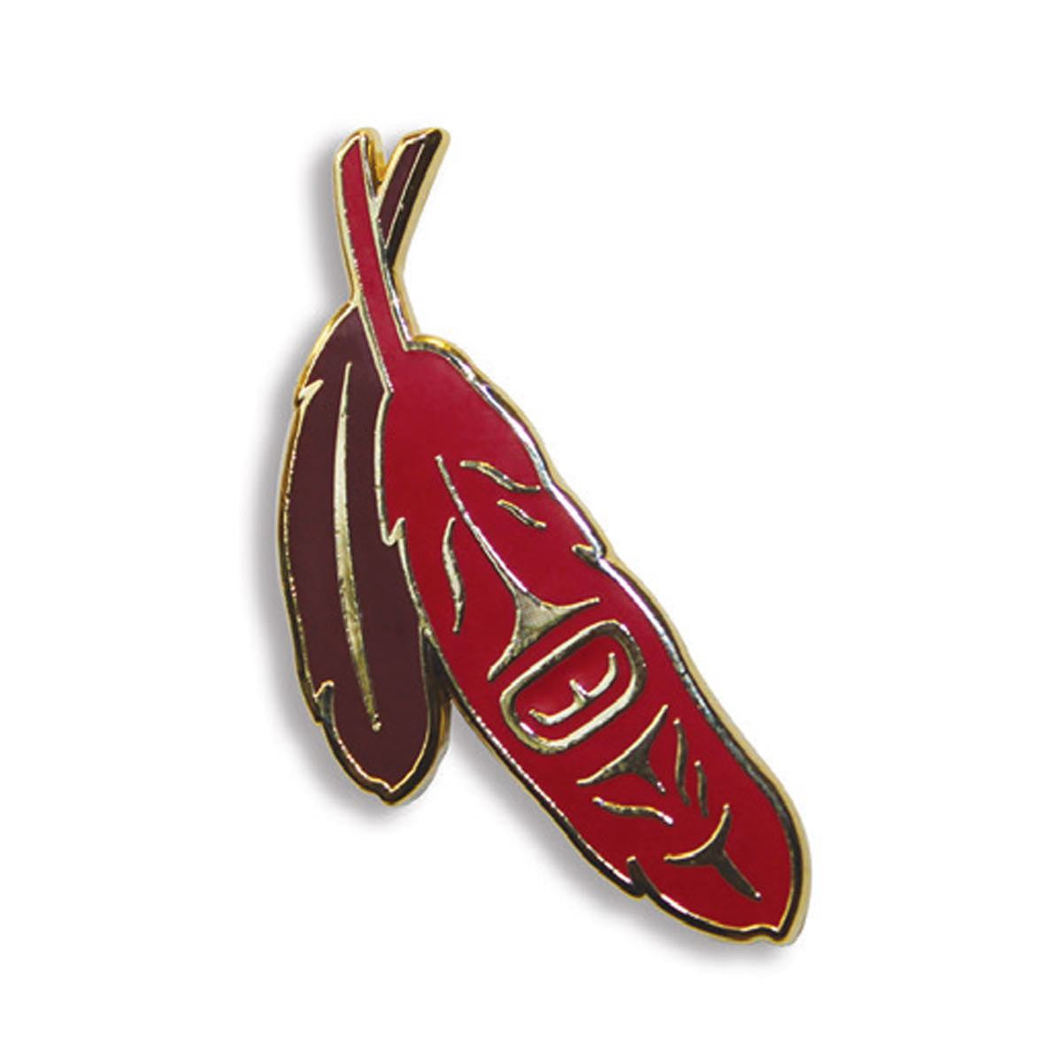 Native Northwest Sacred Feather Pin by Simone Diamond