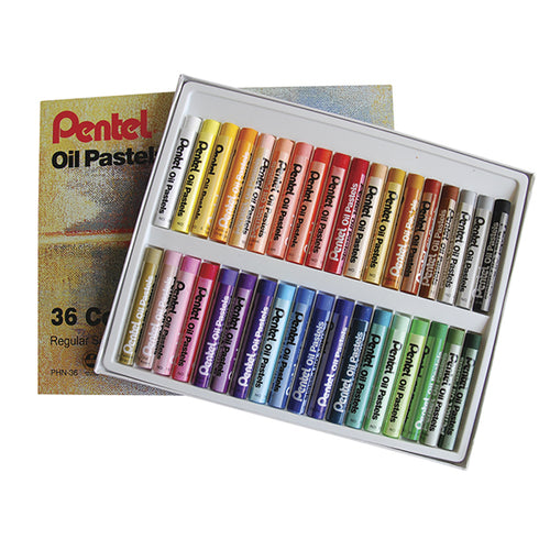 Pentel Oil Pastels 36 Colors Soft Oil Pastels, Oil Pastels for Artists, Oil Pastel Paper Pad 9x12 Spiral 30 Sheets, Oil Pastels Art Supplies
