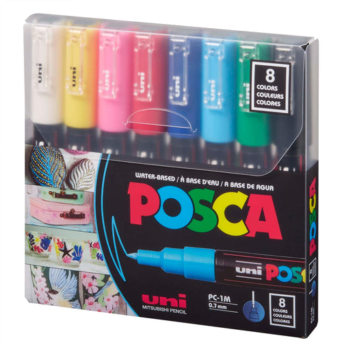 Set rotuladores posca pc-1m x 8 uds colores pastel - ArtBendix