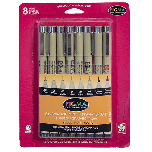  SAKURA Black Pigma Micron PN Pens .45mm 3/Pkg, 3 Count (Pack  of 1), Original Version : Arts, Crafts & Sewing