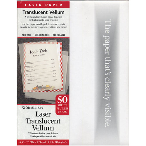 Staedtler Mars Translucent Vellum Art and Drafting Paper, 16 lb Bristol  Weight, 11 x 17, Translucent, 50/Pad