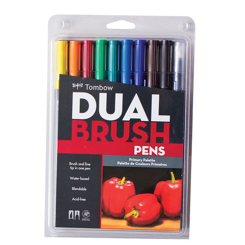 Tombow Primary Palette Dual Brush Pen Set