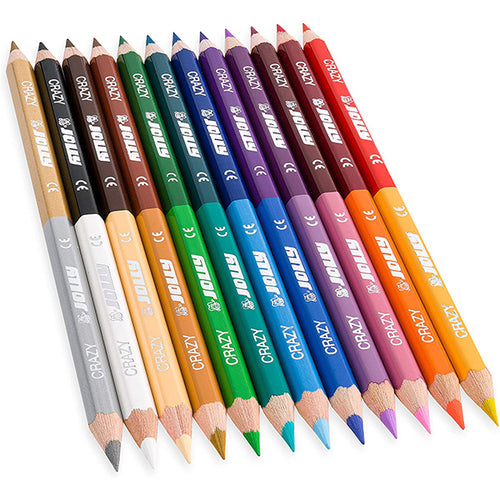 Jolly X-Big Jumbo Colored Pencils, Assorted Colors, Set of 12