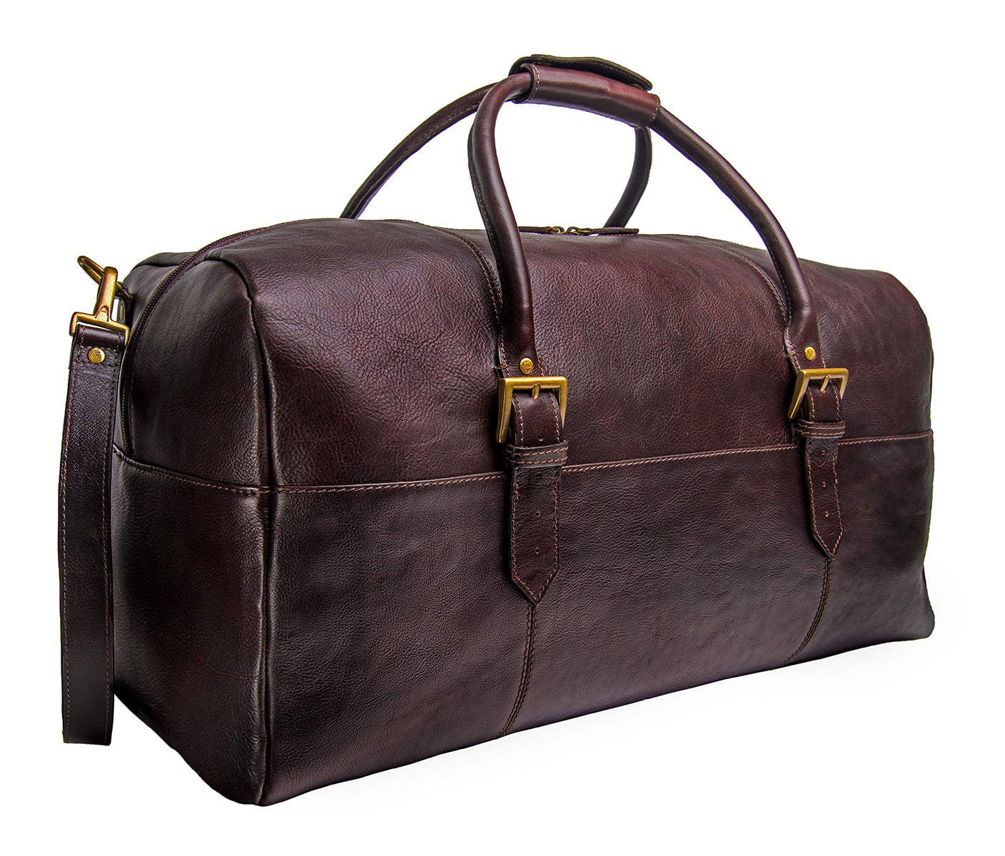 Hidesign Charles Leather Cabin Travel Duffle Weekend Bag for Men ...