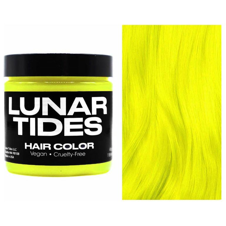 Lunar Tides Neon Lime under a blacklight. 10/10 would roast retinas again.  : r/HairDye