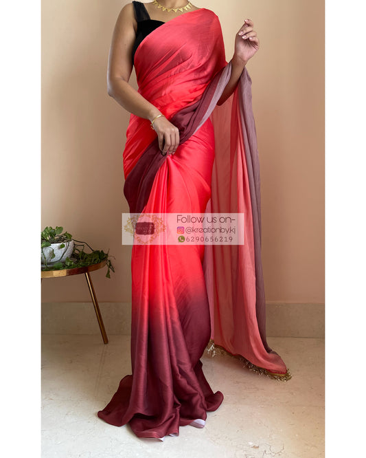 Purple Ash Half-Half Printed Wrinkle Georgette Saree (Without Blouse)  13385, Buy Chiffon / Georgette Sarees online, Pure Chiffon / Georgette  Sarees, Trendy Chiffon / Georgette Sarees , online shopping india, sarees ,