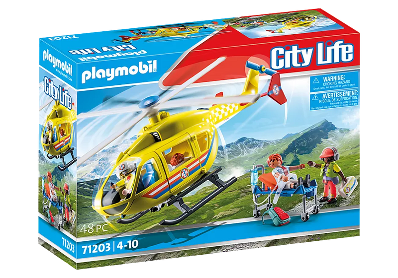 Playmobil City Life Lægehelikopter inklusiv 3 figurer 71203.