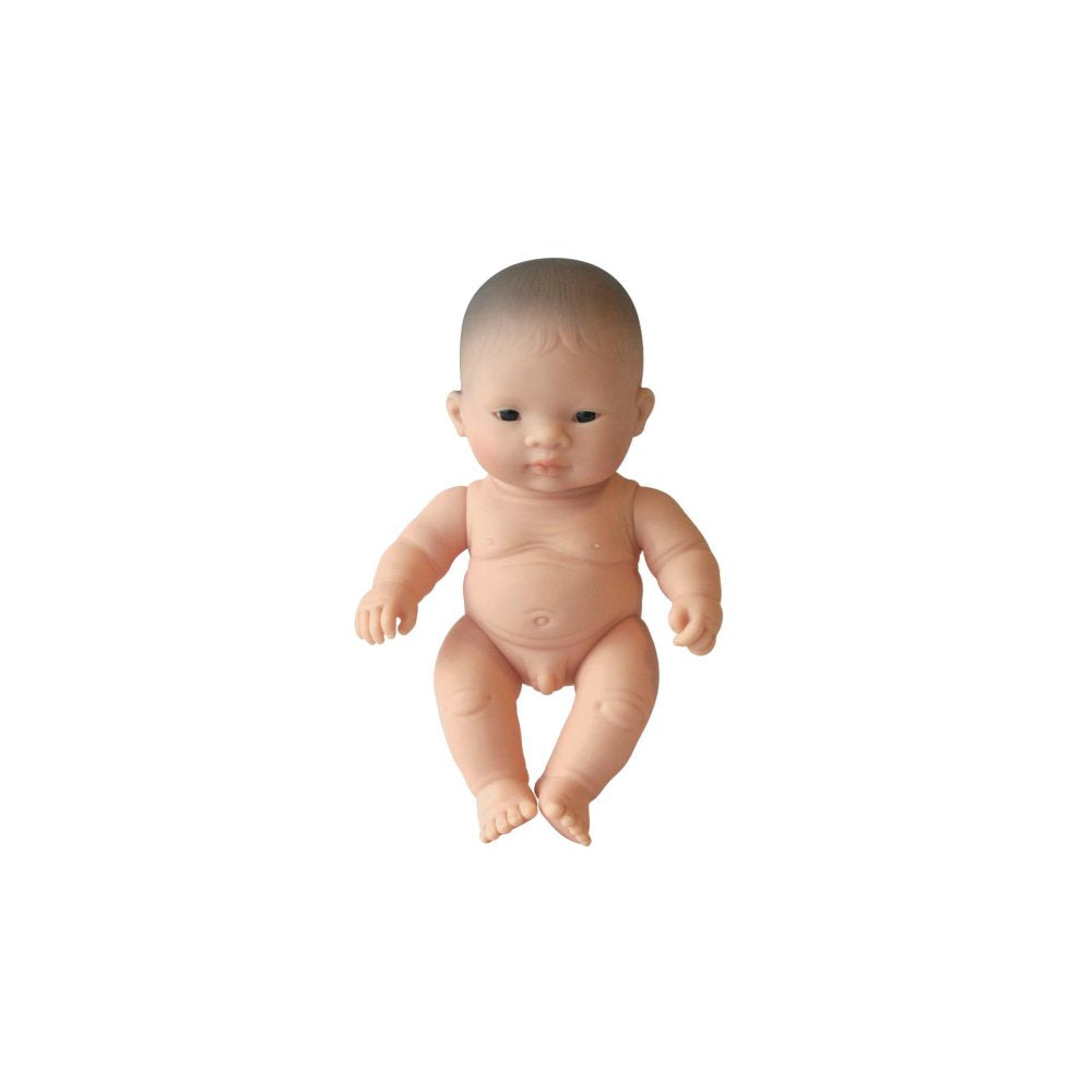 Dukke - 21 cm - Nyfødt Dreng fra Miniland - Asiat.