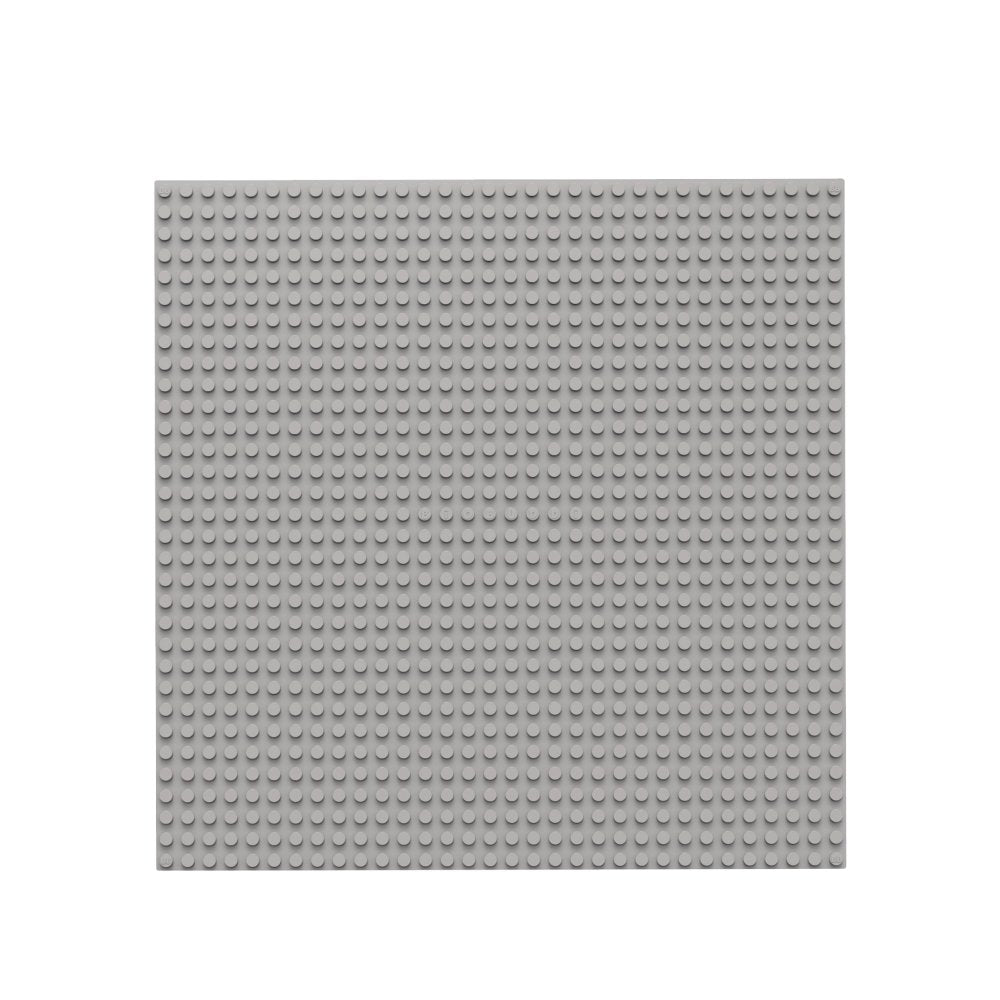 BiOBUDDi Byggeplade - 1 stk Grå - Mål: 25 x 25 cm (32 x 32 knopper)
