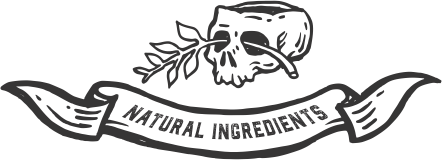 Natural Ingredients icon with skull