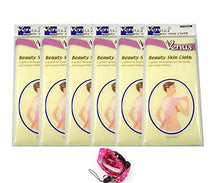 Load image into Gallery viewer, &quot;Yellow&quot; Venus Nylon Korea Beauty Skin Bath Wash Cloth Towel 6 packs Free Lanyard
