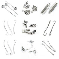 26 Pieces Jewelry Making Charms Bookmark Book Mark Hair Sticks Dryer Umpire Chair Haircomb Comb