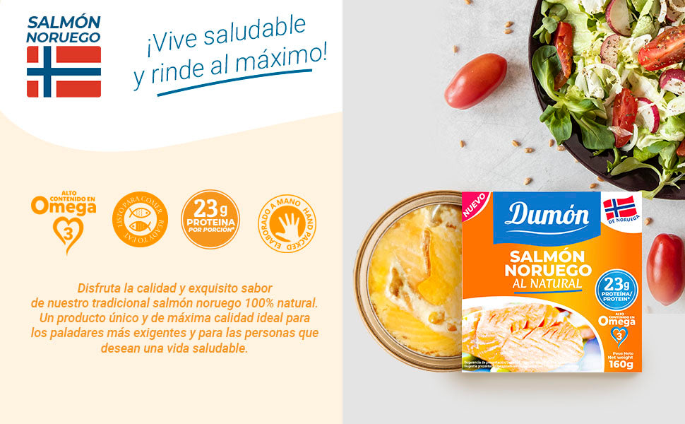 Salmone norvegese in conserve naturali 160GR - Dumón