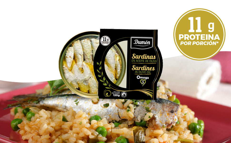 Sarde sott'olio d'oliva in scatola 120GR - Dumón