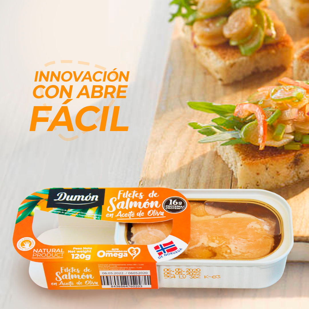 Filetes de Salmon Noruego en Aceite de Oliva 120GR - Grupo Dumón –  grupodumon