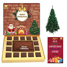 Load image into Gallery viewer, BOGATCHI Christmas Gifts, Merry Christmas Chocolates, Premium X mas Gift Box, 14 Choco + 1 Dark Bar, Free Xmas Tree and Free Merry Christmas Greetings Card
