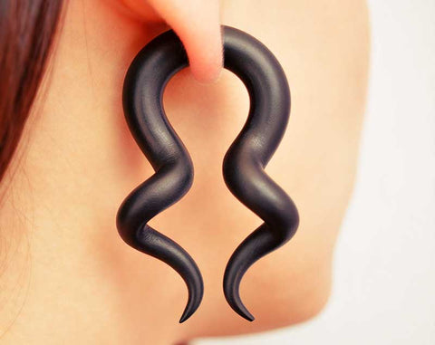 Maleficent Horns Earrings Ear Weights And Fake Gauge Earrings