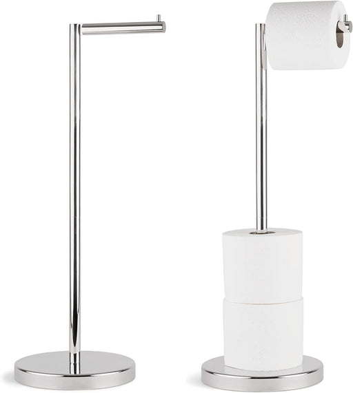 Free Standing Gold Toilet Paper Holder Stand White Marble Base and Sto —  Marmolux