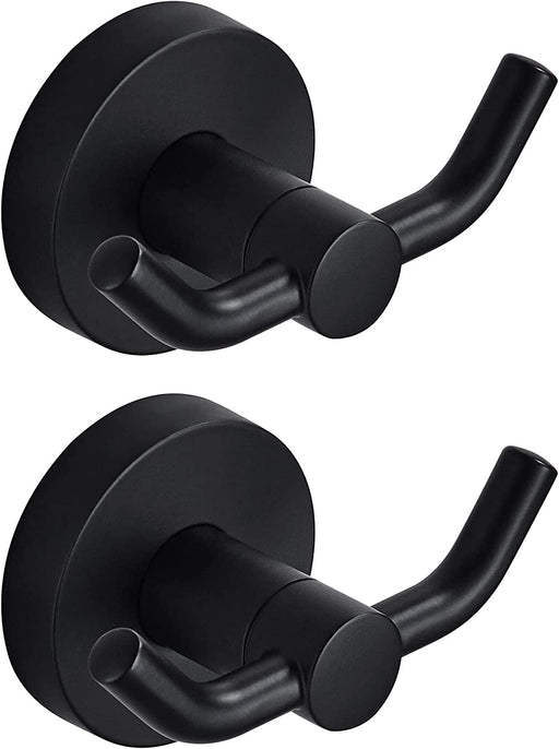 2 Pack Double Robe Hook Heavy Duty Towel Coat Hooks Wall Mounted