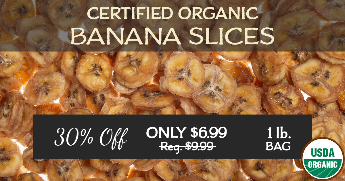 Certified Organic Banana Slices