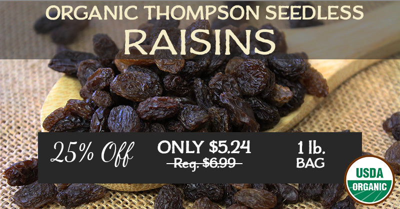 Organic Thompson Seedless Raisins Bella Viva