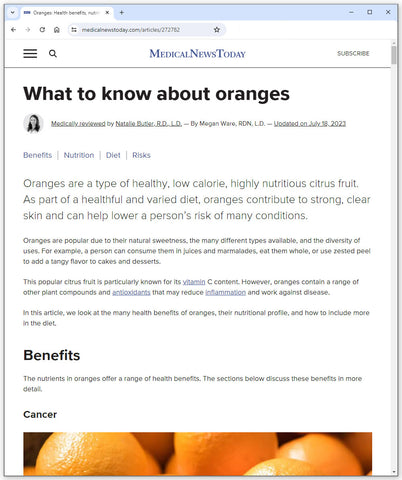 What to Know About Oranges: Health Benefits