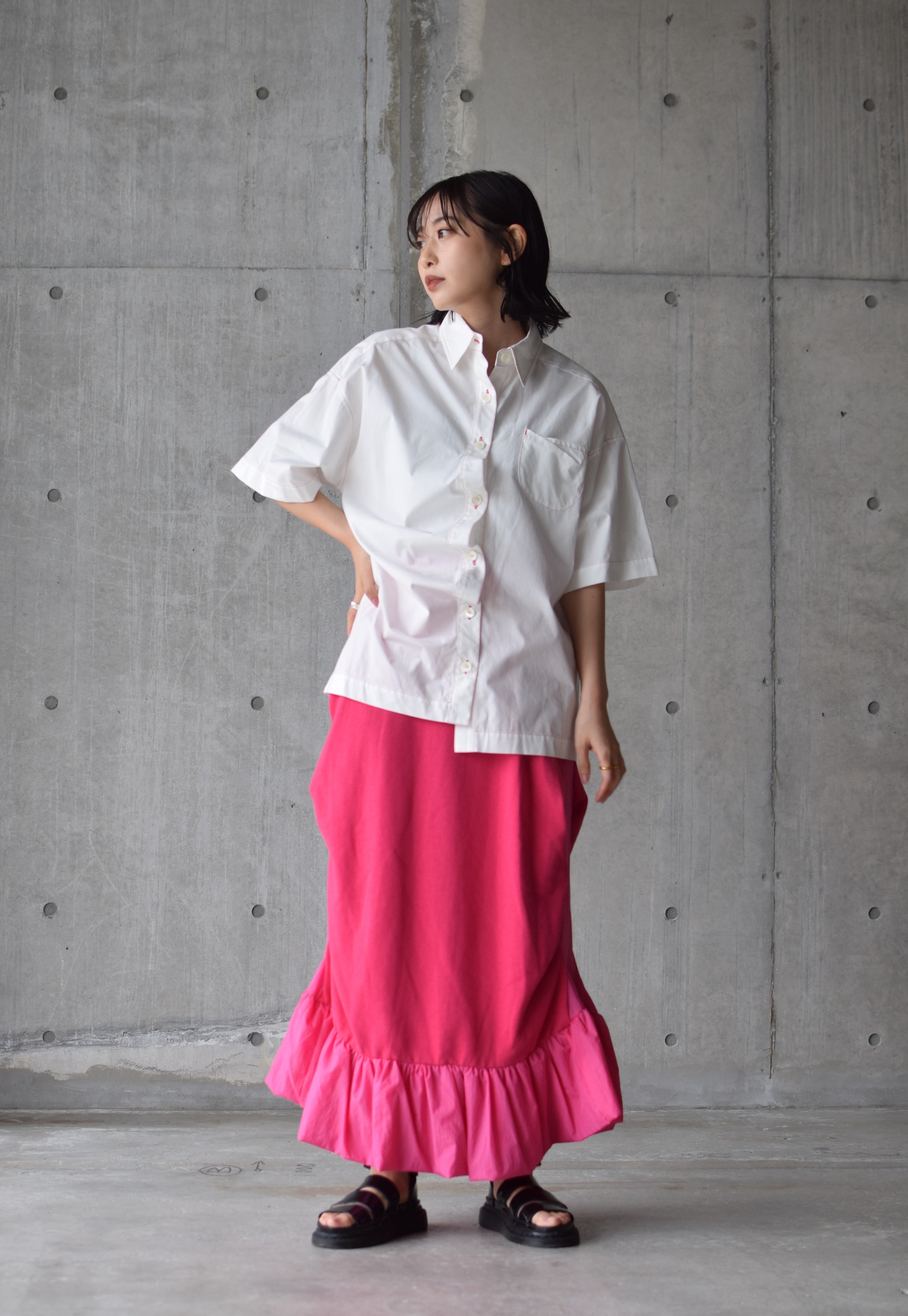 ストレッチドビー HOUGA locket frill skirt - 通販