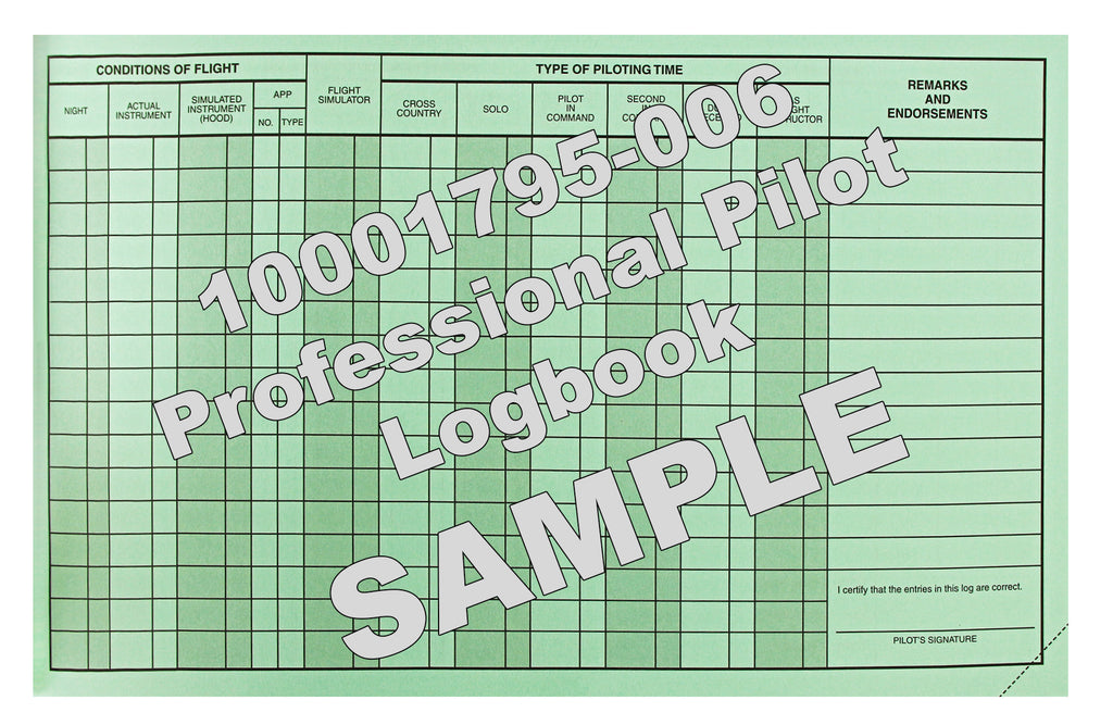 printing excel pilot logbook