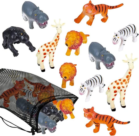 Mini Cat Figurines Set for Kids - Pack of 12 - Assorted 2 Small Cat  Figures, Sturdy Plastic Toys, Fun Birthday Party Favors, Great Playset for  Boys