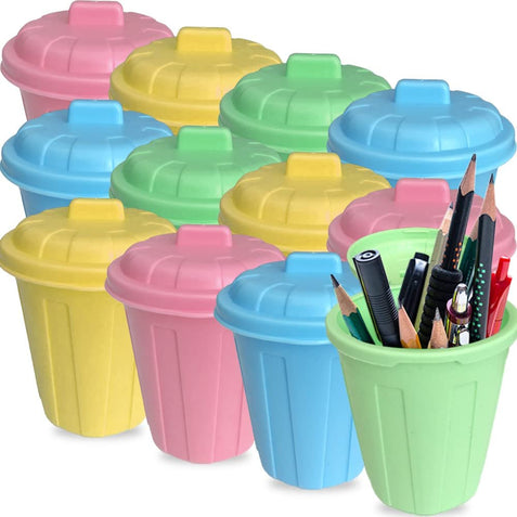 4ct Hammont Mini Toy Garbage Cans for Novelty and Party Favors 4 Pack
