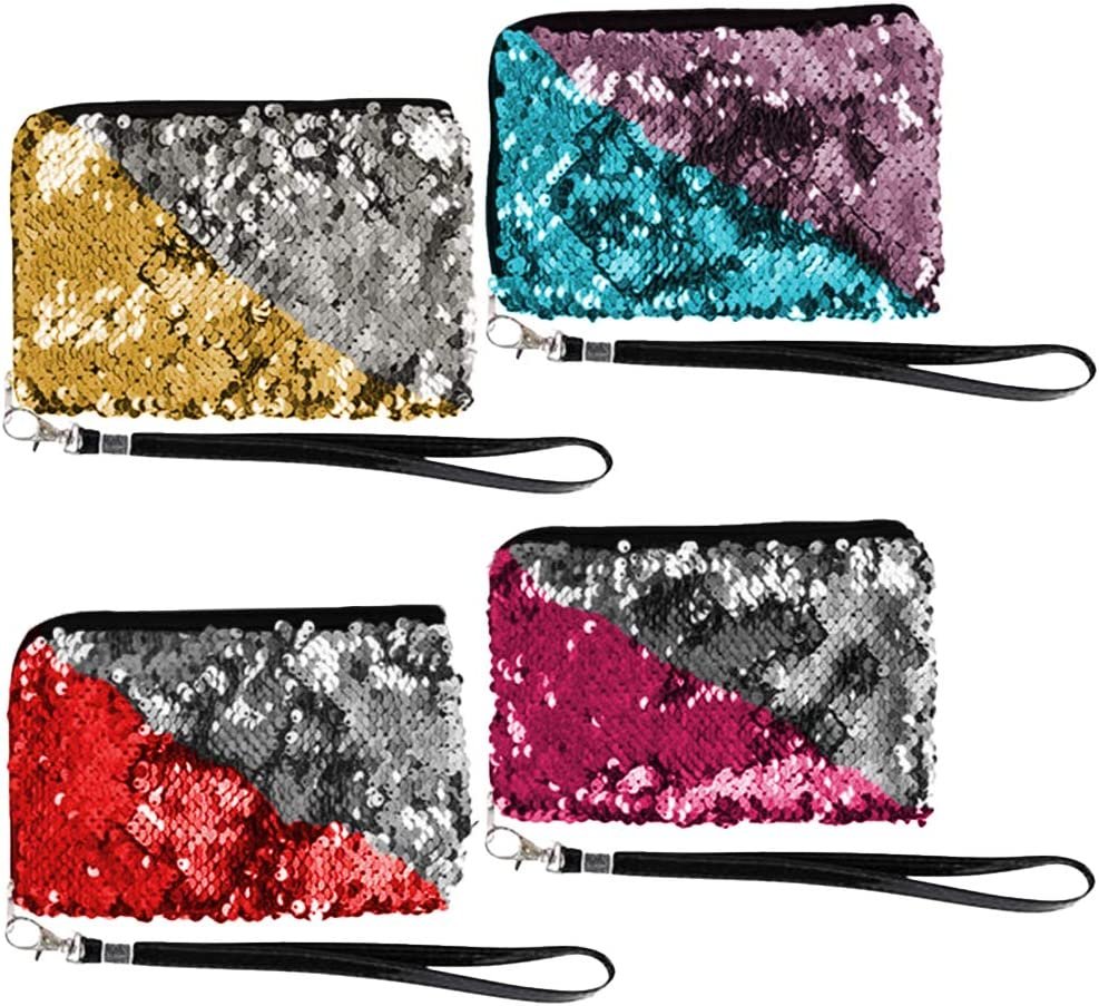 Mermaid Magic Sequin Handbags Aqua & Rose