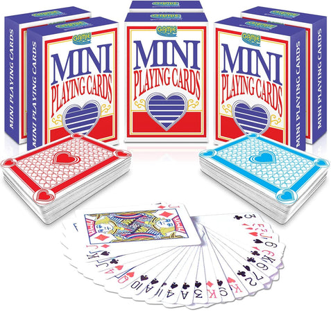 Gamie Mini Playing Cards - Pack of 20 Decks - Poker Cards - Miniature 1.5  Inch Card Set - Small Casino Game Cards for Kids, and Adults - Great  Novelty