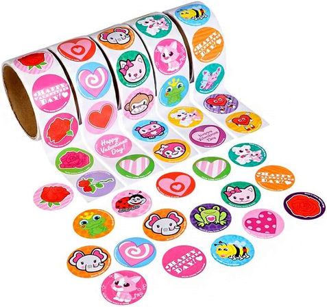 ArtCreativity Valentineu2019S Day Stickers Assortment for Kids, 100 Sheets with Over 1,600 Stickers, Valentine Stickers and Treats, Home-Made Holi