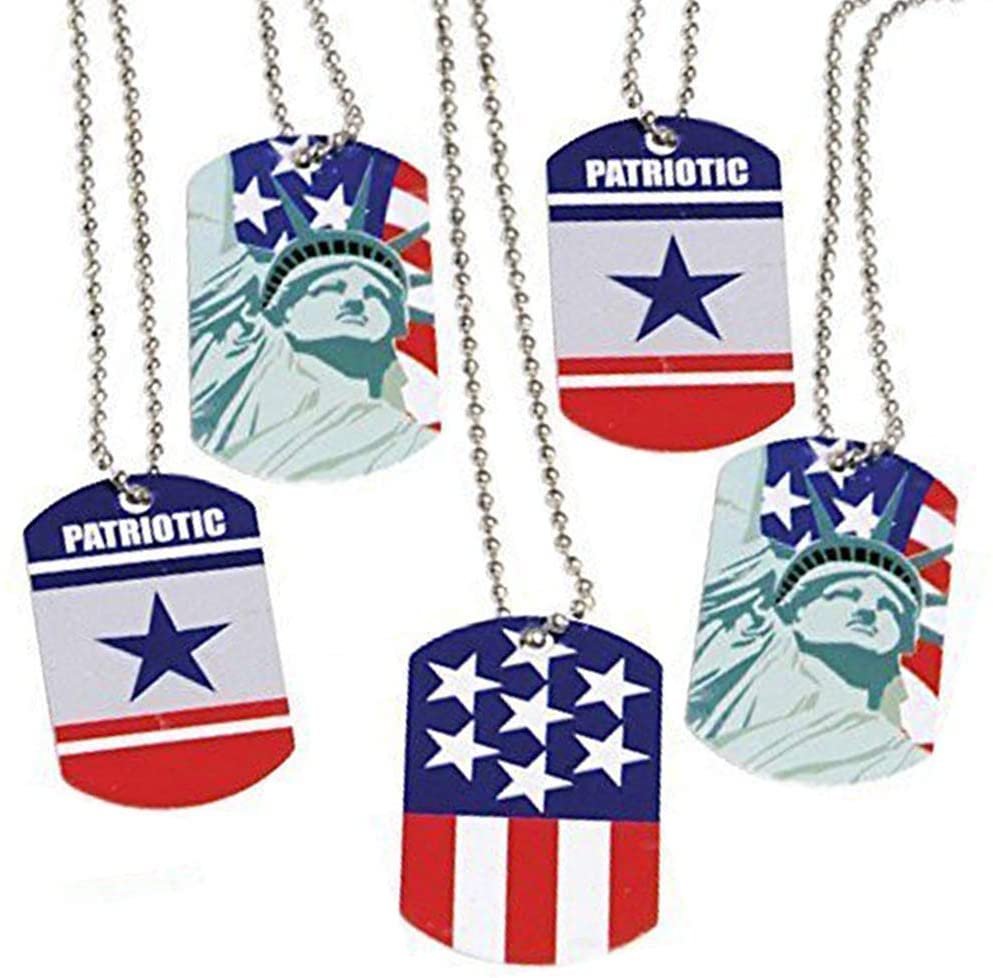 Wholesale Independence Day Fashion Flag Heart Necklace Earrings Bracelet Set