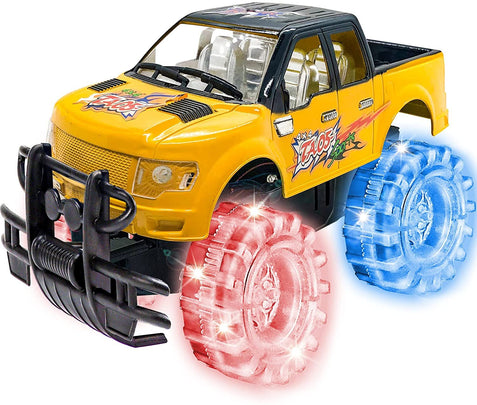 ArtCreativity Light Up Monster Truck Set for Boys and Girls Set Includes 4, 6 inch Monster Trucks with Beautiful Flashing LED