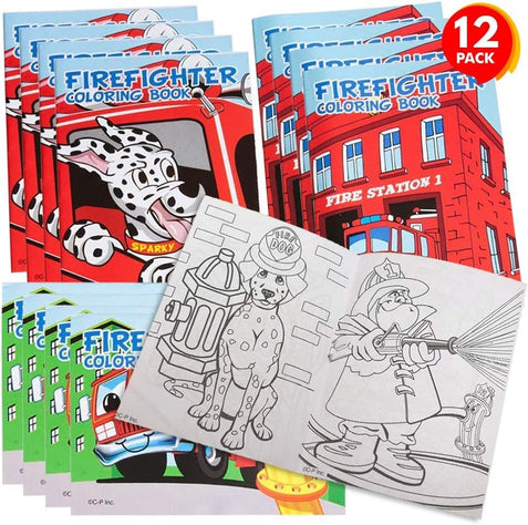 Police & Firefighter Coloring Books for Kids, Bulk Set of 20, 5 x 7 Small  Color Booklets in Assorted Designs, Fun Birthday Party Favors, Educational