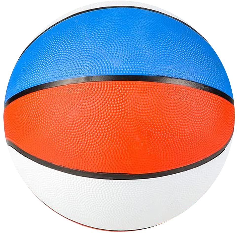 Rainbow Basketball for Kids, Bouncy 9” Rubber Kick Ball for