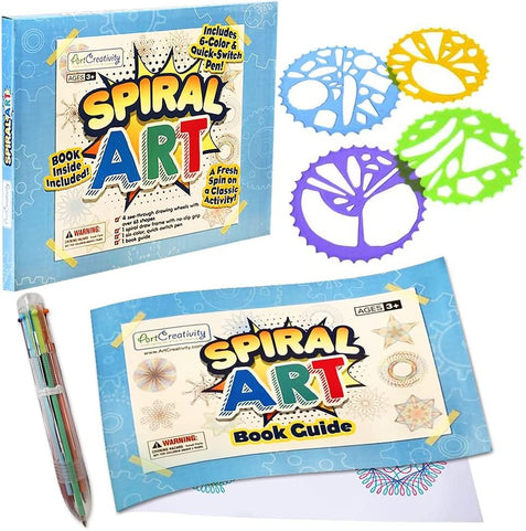 ArtCreativity Swirl Painting Kit for Kids, Friction Powered Spin Art  Machine, 21 Piece Set, Includes Paint, Glitter, Paper, Spinning Wheel,  Engaging